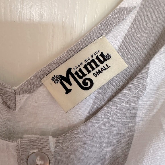Show me your mumu white & grey striped romper (size small) - Picture 4 of 5